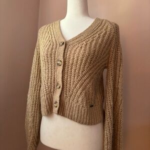 A&F Abercrombie & Fitch Cropped Button Cardigan